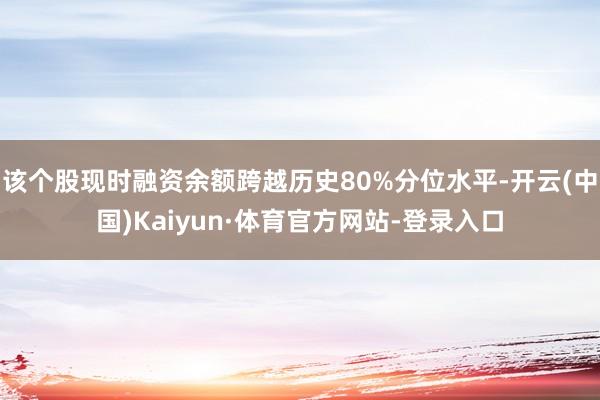 该个股现时融资余额跨越历史80%分位水平-开云(中国)Kaiyun·体育官方网站-登录入口