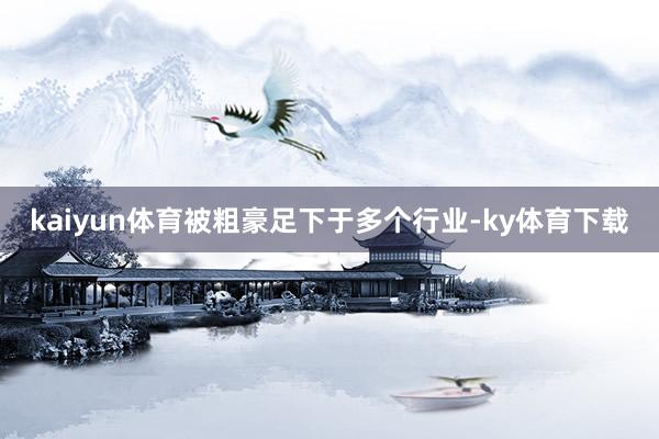 kaiyun体育被粗豪足下于多个行业-ky体育下载